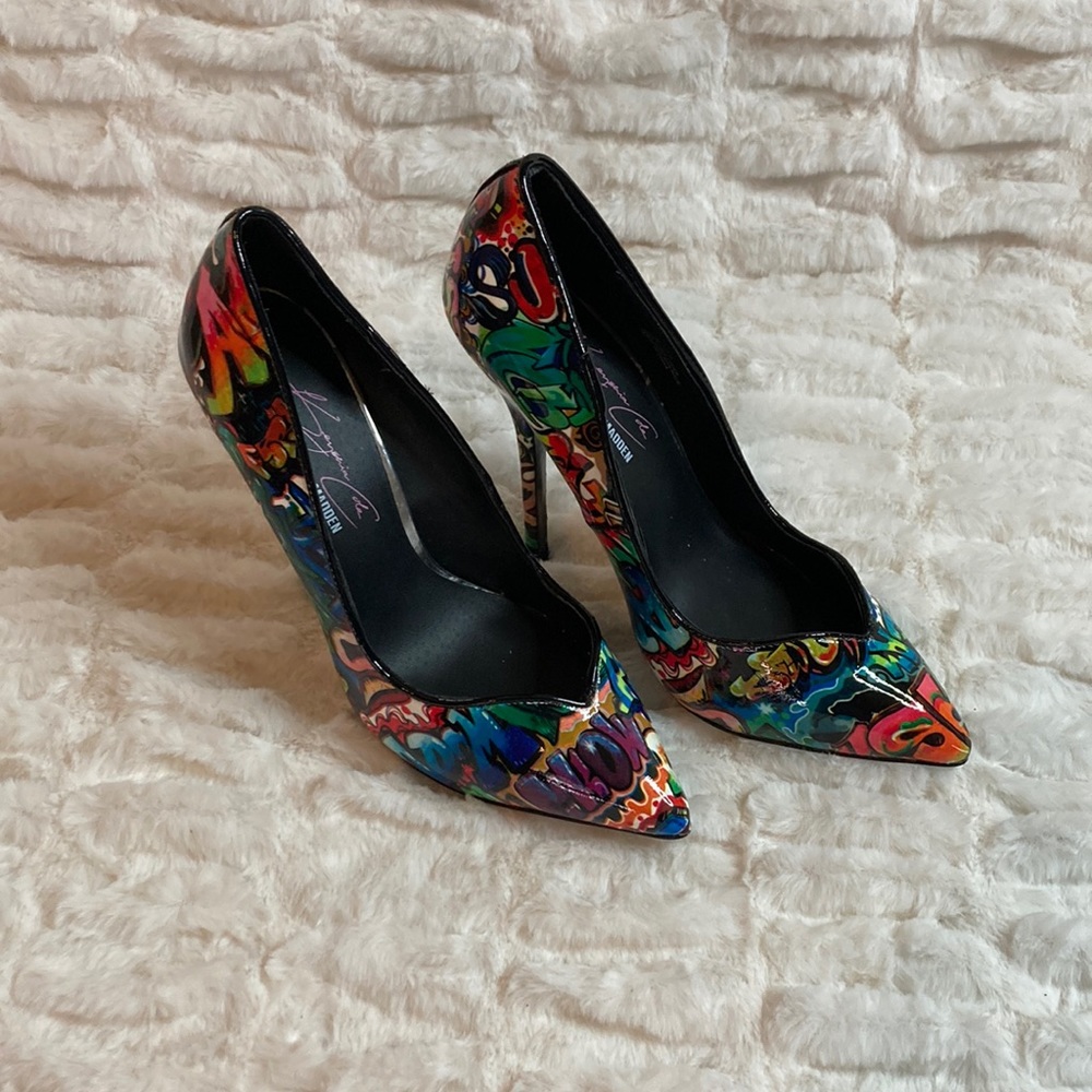 Steve Madden X Keisha Cole Graffiti Pumps